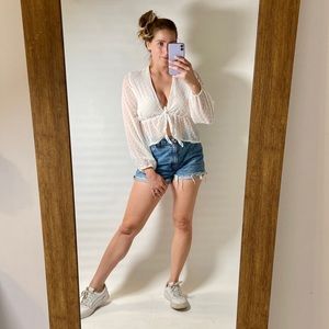 White Polka Dot Blouse